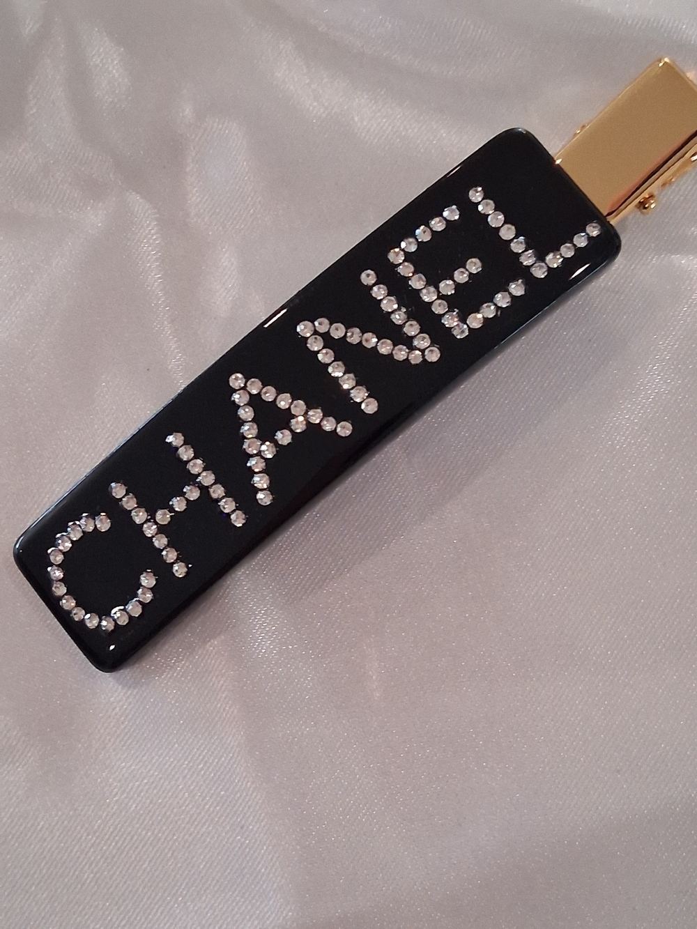CHANEL VIP/GWP Black Crystal-Embellished HAIR CLIP.BRAND NEW